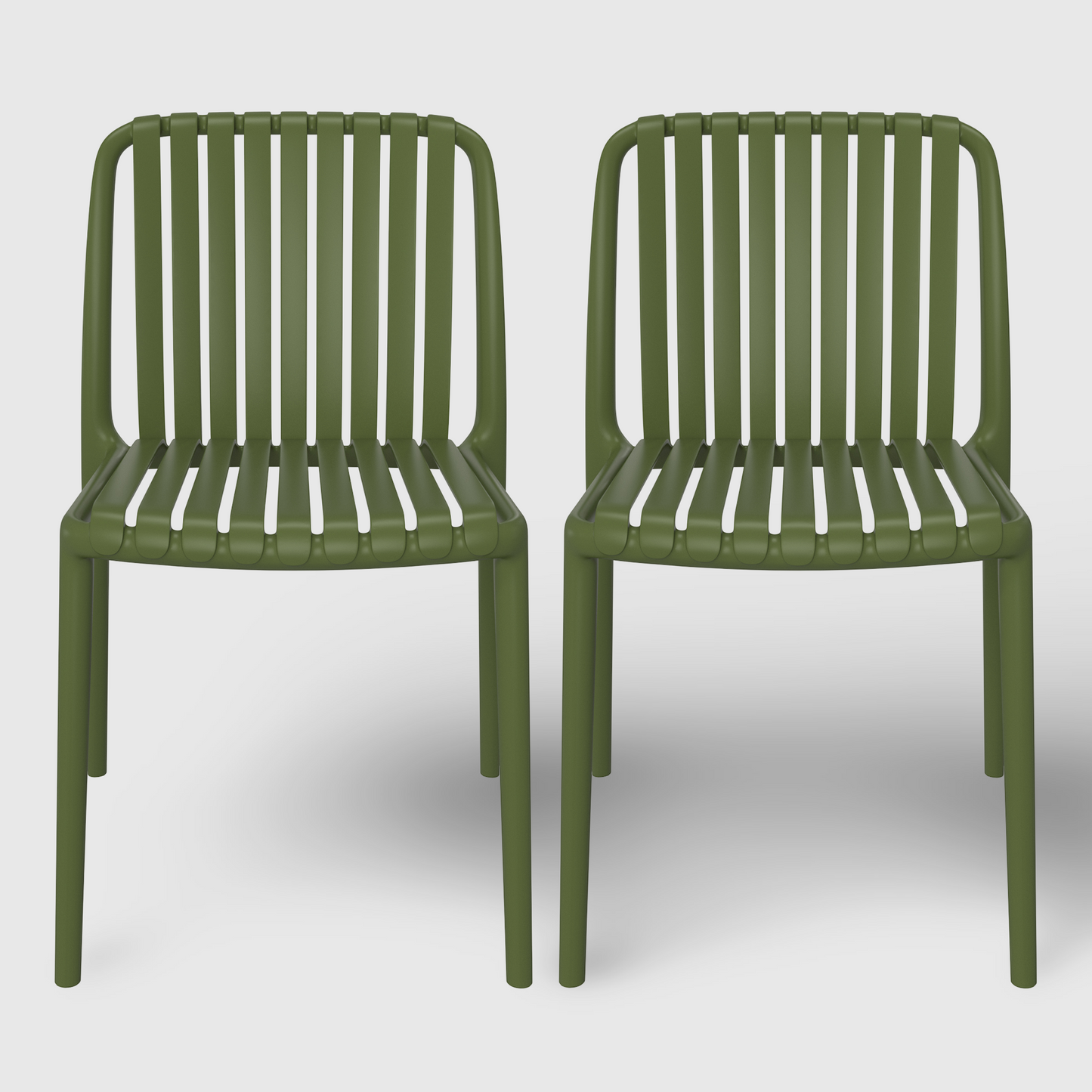 POLYTRENDS™ Copenhagen Allé All-Weather Indoor/Outdoor Stackable Dining Chair (Set of 2)