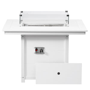 Sedona Rectangular 34" X 46" Dining Fire Pit Table