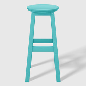 Stockholm All-Weather Outdoor Round Bar Stool (29" Height)
