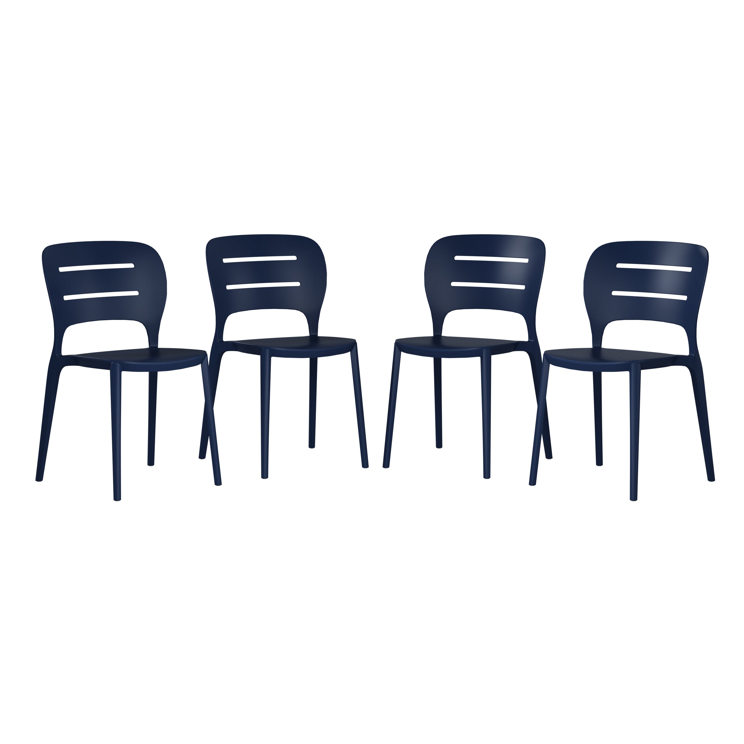 Patio Stacking Dining Side Chair (Set of 4)