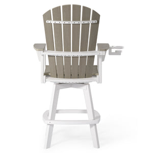 Heritage Ridge Adirondack Swivel Bar Chair With Cup Holder