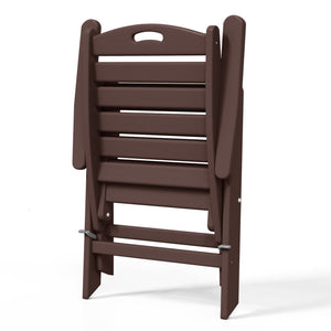 Aarhus All-Weather Outdoor Patio Folding Tall Back Dining Chair (38" High)