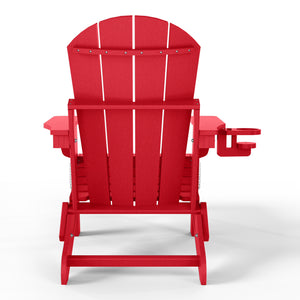 Chatham Folding Adjustable Adirondack Chair with Cup Holder and Hideaway Ottoman