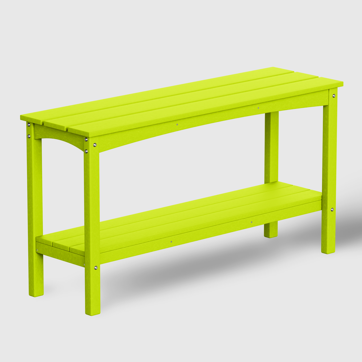 POLYTRENDS™ Tuscany All-Weather Outdoor Two Shelf Patio Bar Console Table (55" Wide)