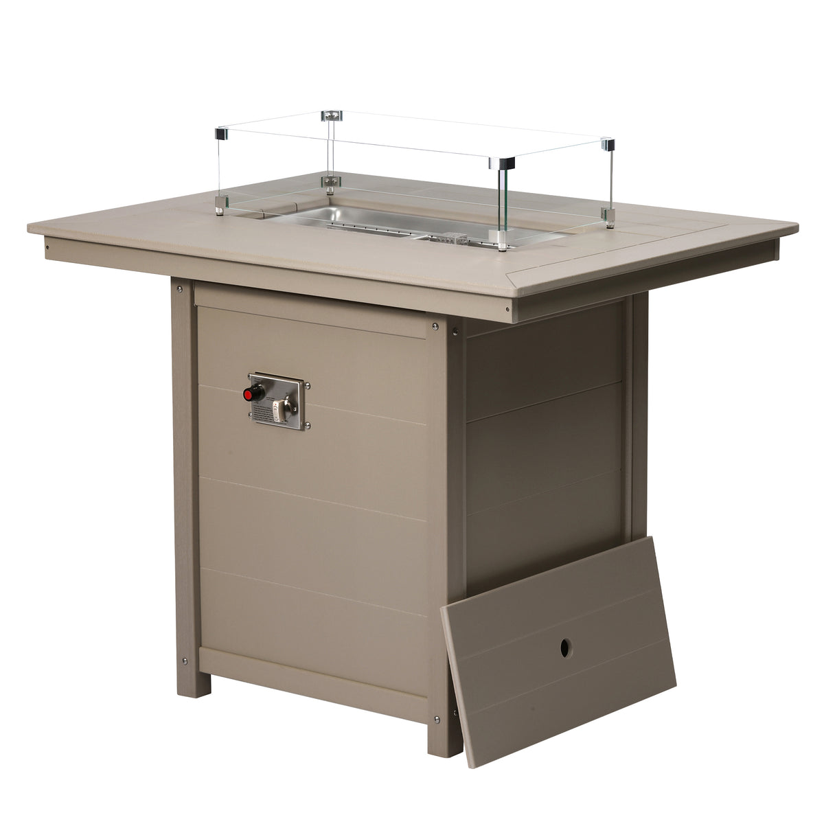 Sedona Rectangular 34" X 46" Counter Fire Pit Table