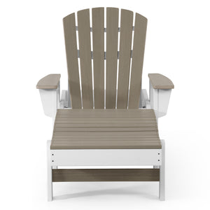 Heritage Ridge Adirondack Chaise Lounge with Arms and Wheels With Cup Holder