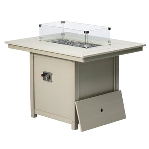 Sedona Rectangular 34" X 46" Dining Fire Pit Table