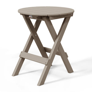 Tuscany All-Weather Outdoor Patio Round Folding Dining Table (24" Top)