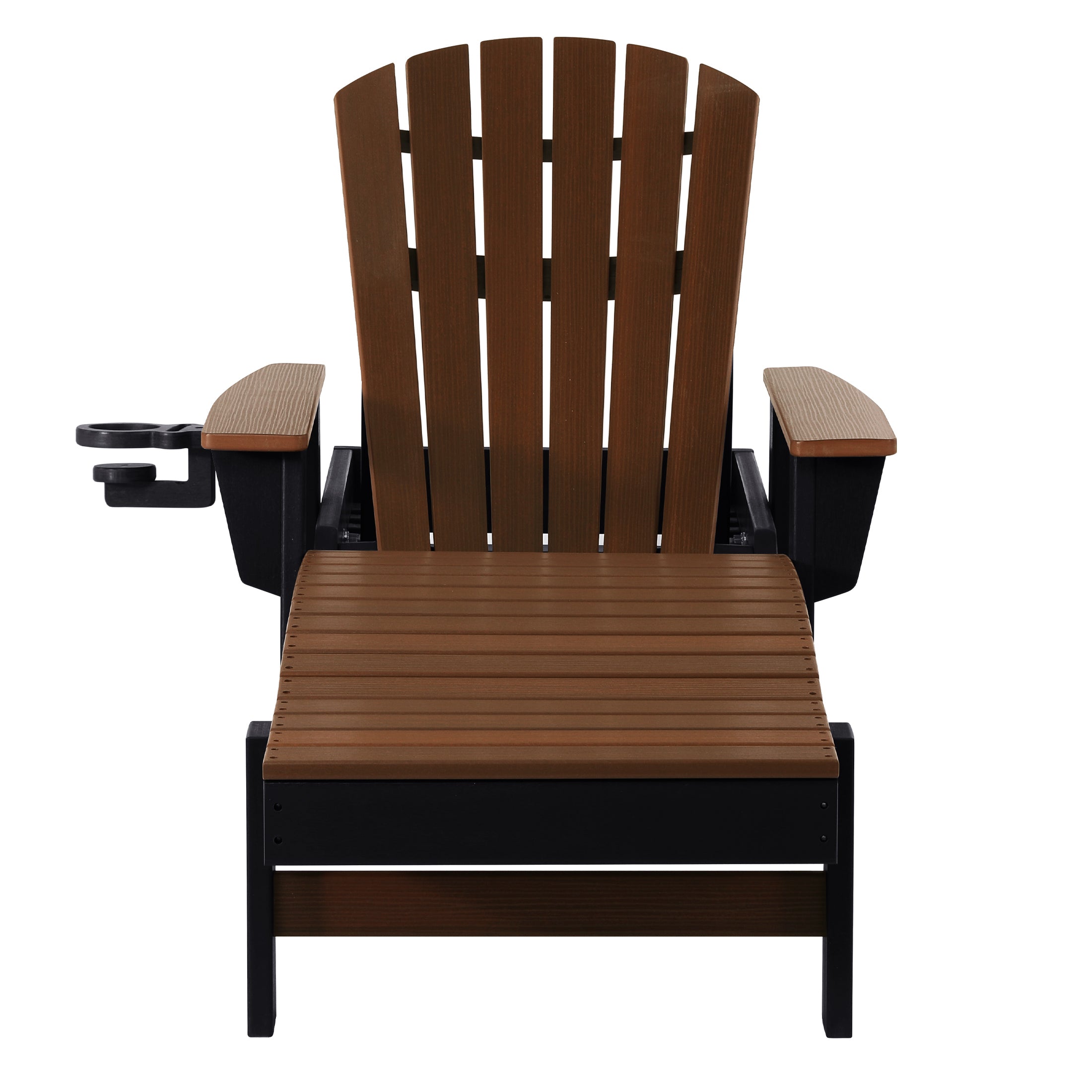 Heritage Ridge Adirondack Chaise Lounge with Arms and Wheels With Cup Holder