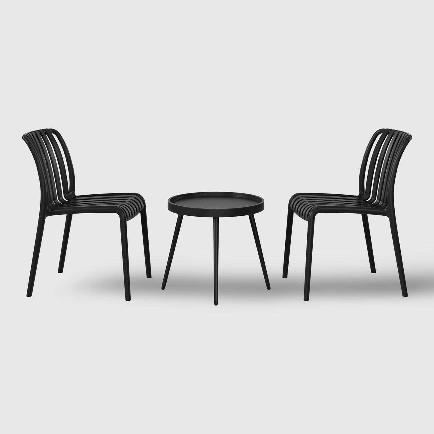 POLYTRENDS™ Copenhagen Allé Indoor Stackable Patio Set (2 Chairs, 1 Table)