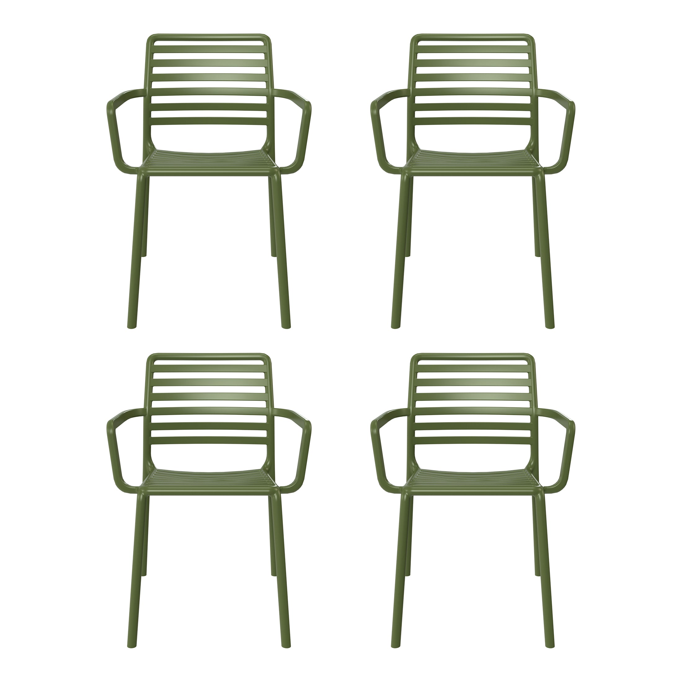 Polyform Stacking Dining Arm Chair (Set of 4)