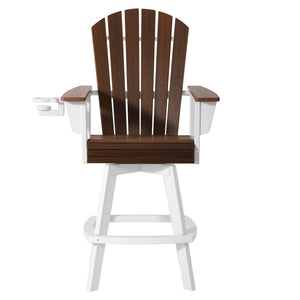 Heritage Ridge Adirondack Swivel Bar Chair With Cup Holder