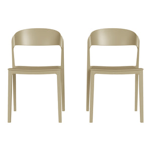 Patio Stacking Dining Side Chair (Set of 2)