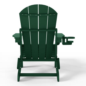 Chatham Folding Adjustable Adirondack Chair with Cup Holder and Hideaway Ottoman
