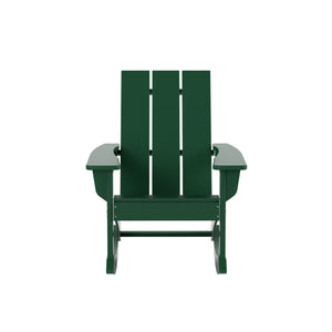 Malibu Modern All-Weather Outdoor Rocking Adirondack Chair