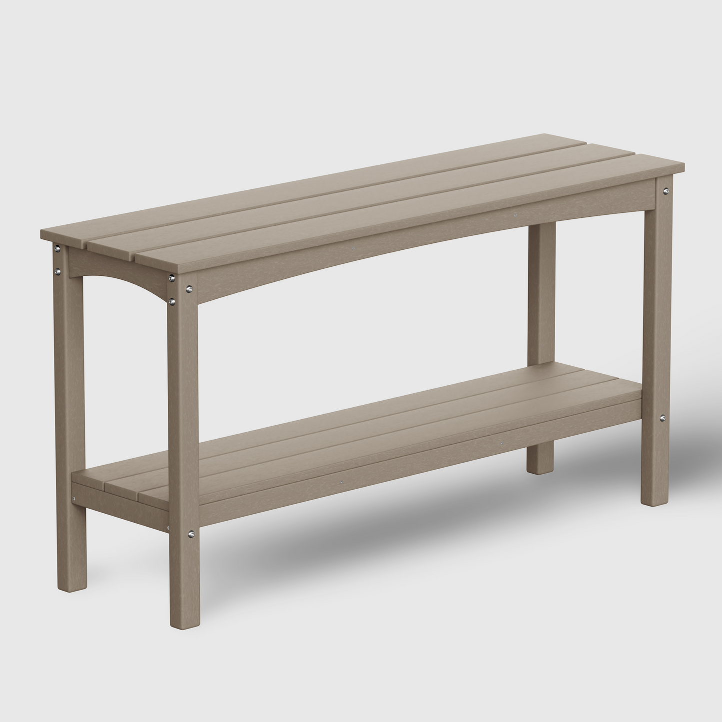 POLYTRENDS™ Tuscany All-Weather Outdoor Two Shelf Patio Bar Console Table (55" Wide)