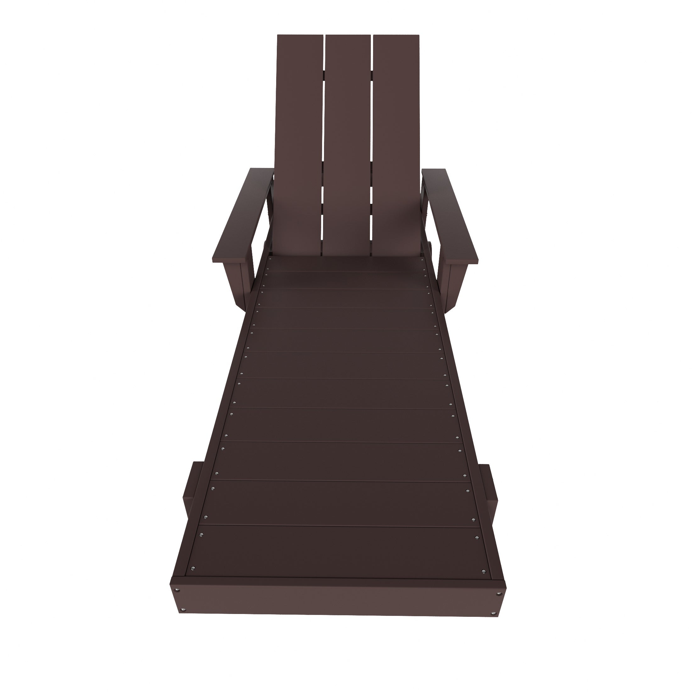 Malibu Modern All-Weather Outdoor Reclining Sun Lounger With Arm Rests & Wheels