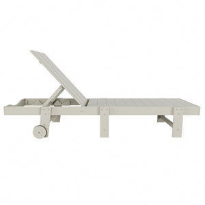 Malibu Modern All-Weather Outdoor Reclining Sun Lounger With Wheels