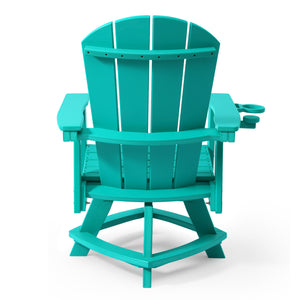 Adirondack Swivel Dining Chair with Cup Holder With Cup Holder
