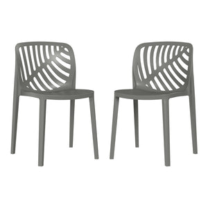 Patio Stacking Dining Side Chair (Set of 2)