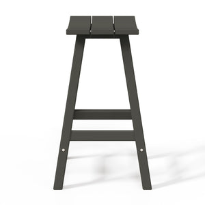 Stockholm All-Weather Outdoor Saddle Counter Stool (24" Height)