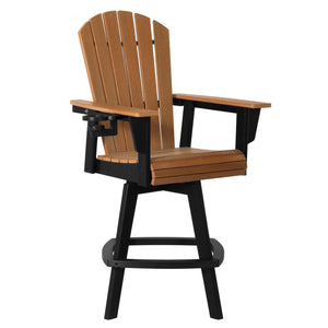 Heritage Ridge Adirondack Swivel Bar Chair With Cup Holder