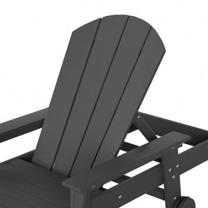 Chatham All-Weather Outdoor Adirondack Reclining Sun Lounger With Arms Rests & Wheels