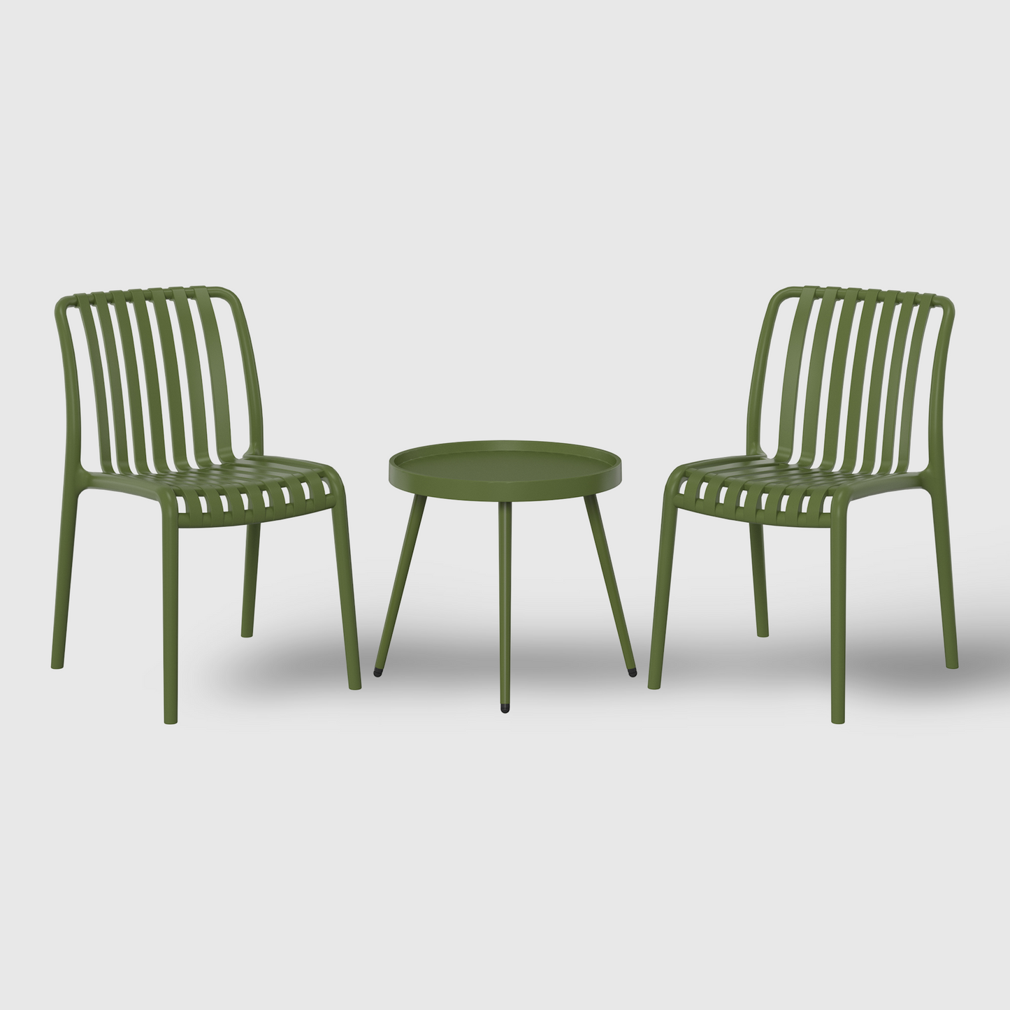 POLYTRENDS™ Copenhagen Allé Indoor Stackable Patio Set (2 Chairs, 1 Table)
