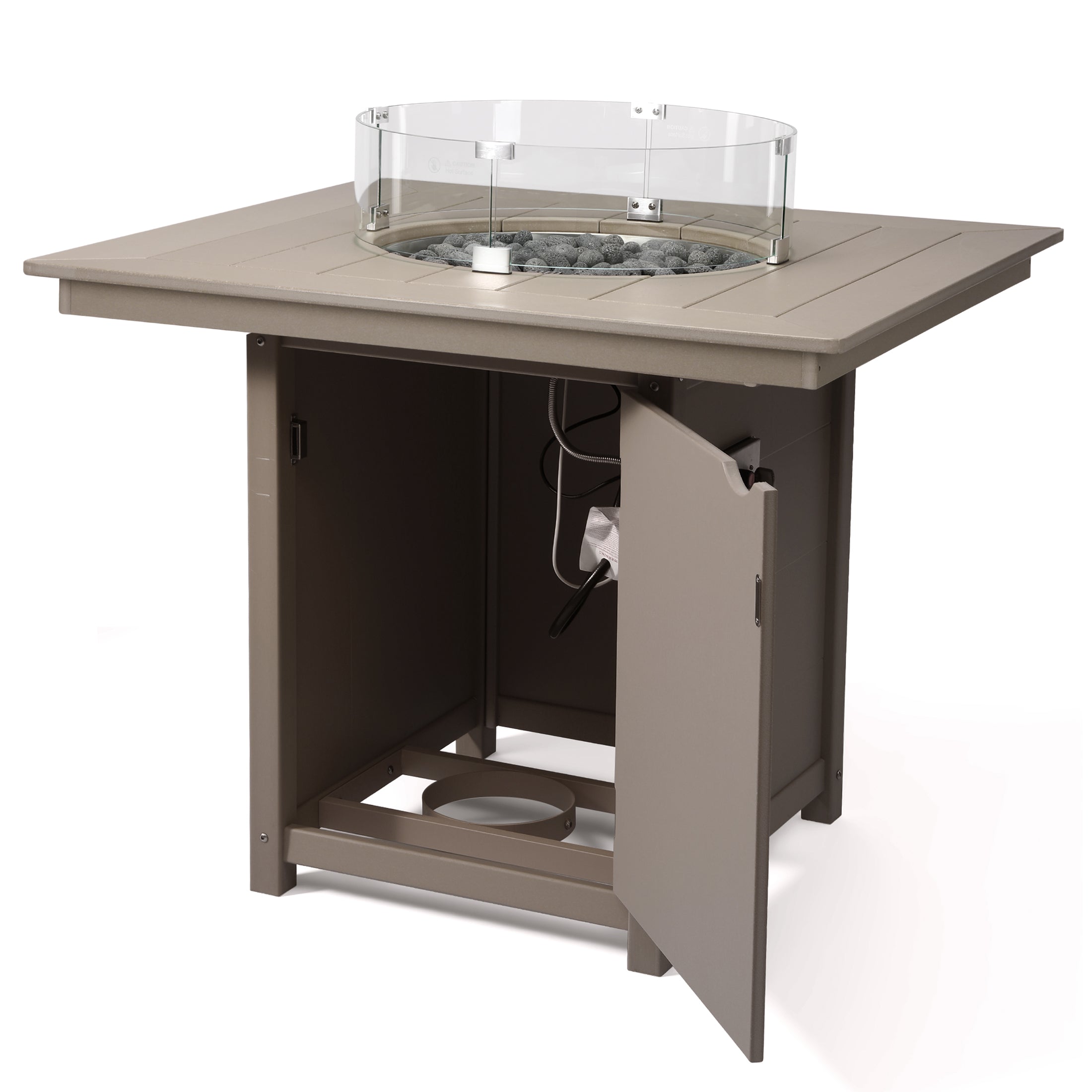 Sedona Square 42" Counter Fire Pit Table