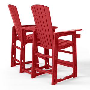 Snap’n Lock Adirondack Balcony Two-Chair Set with Connecting Wedge Table (No Tools or Hardware Required)