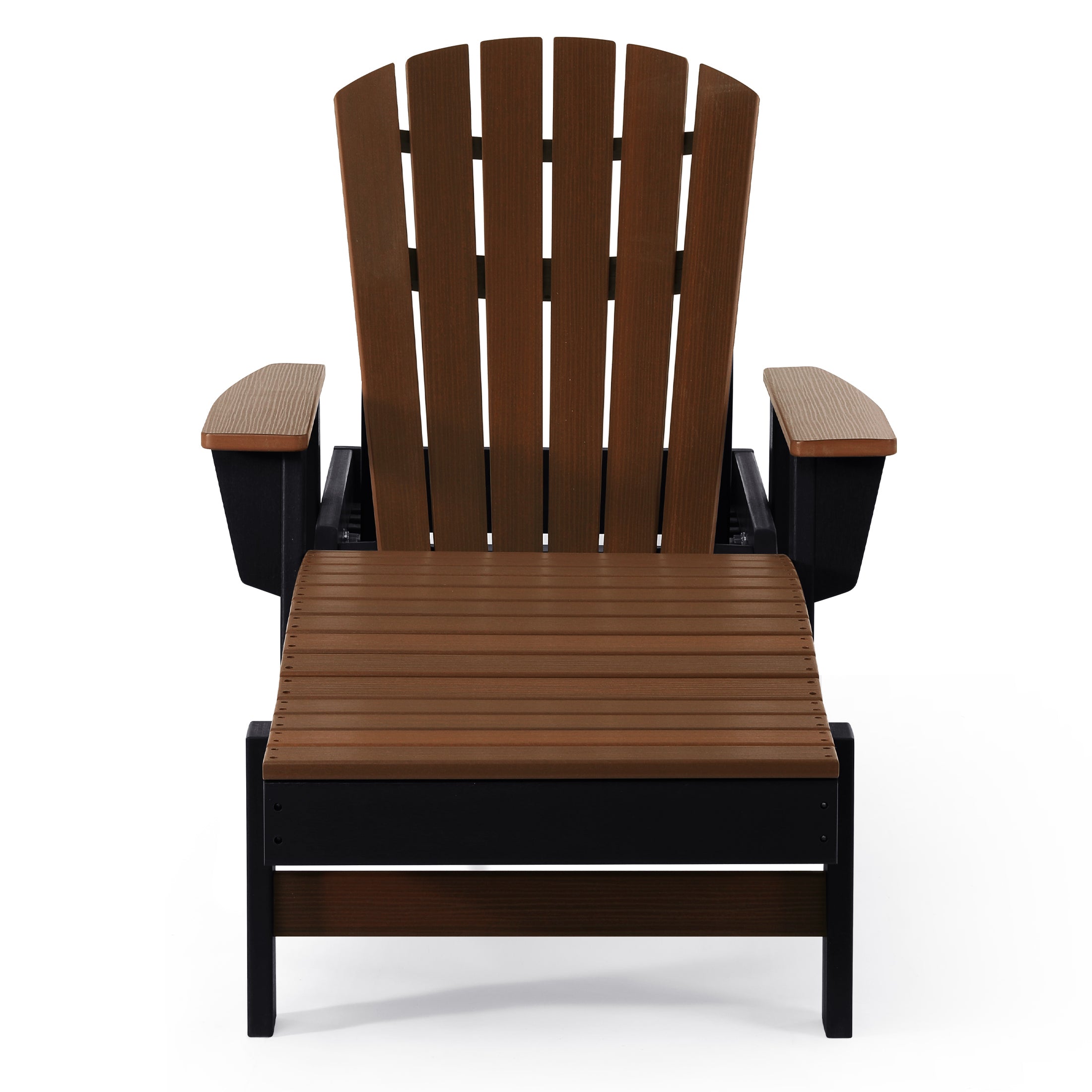 Heritage Ridge Adirondack Chaise Lounge with Arms and Wheels With Cup Holder