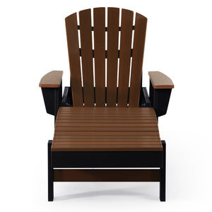 Heritage Ridge Adirondack Chaise Lounge with Arms and Wheels With Cup Holder