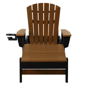 Heritage Ridge Adirondack Chaise Lounge with Arms and Wheels With Cup Holder