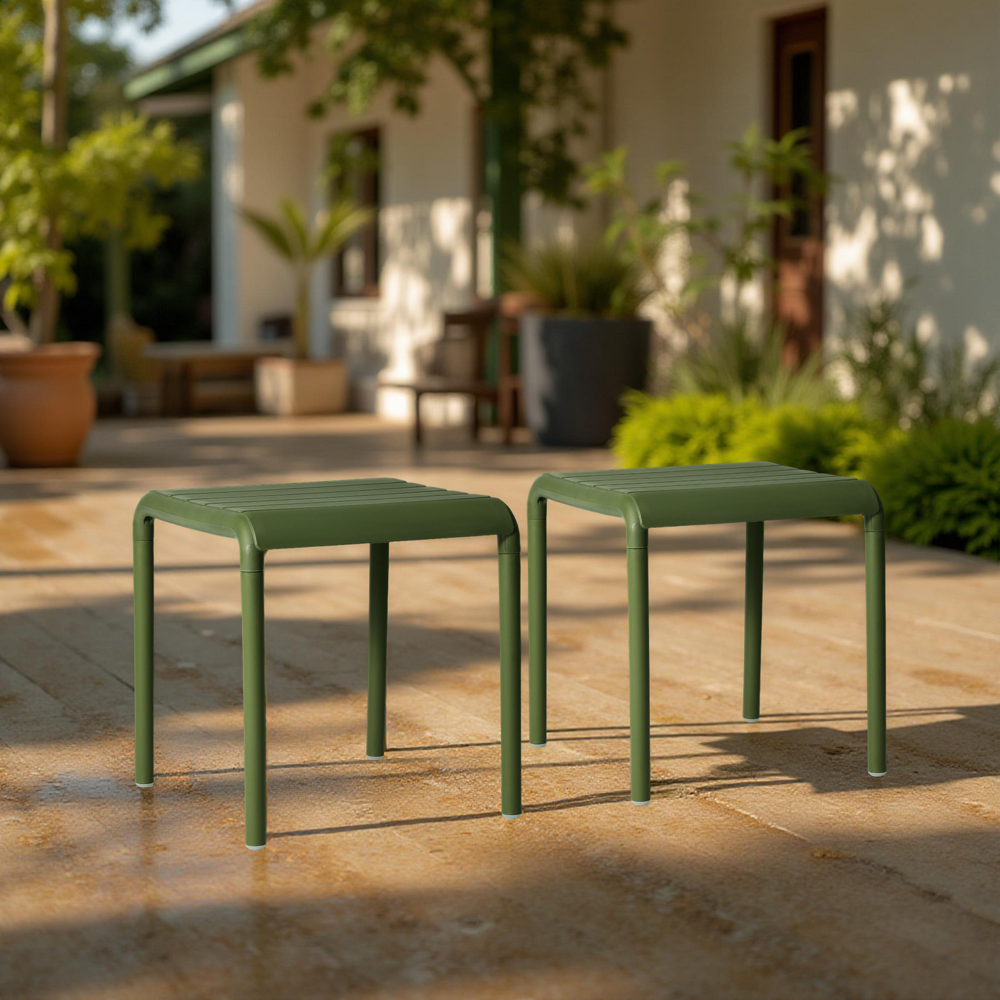 POLYTRENDS™ Copenhagen Linje Indoor Side Tables (Set of two)