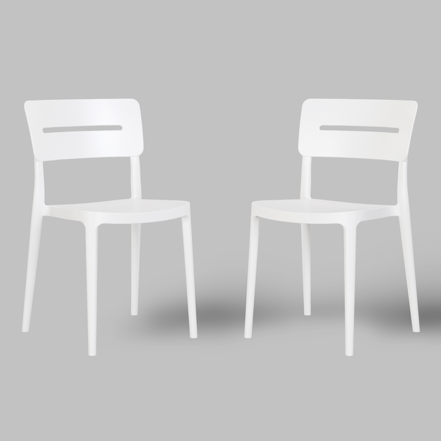 POLYTRENDS™ Copenhagen Lys All-Weather Indoor/Outdoor Stackable Dining Chair (Set of 2)