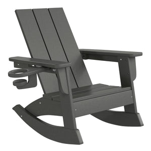 Tiny Terraces Kids Modern Adirondack Rocking Chair with Cup Holder (Set of 2)