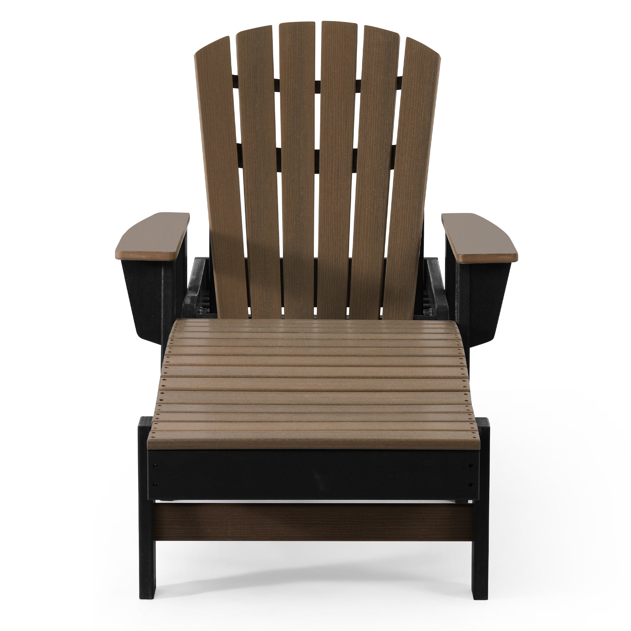 Heritage Ridge Adirondack Chaise Lounge with Arms and Wheels With Cup Holder