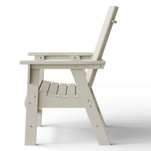 Malibu Modern All-Weather Outdoor Contoured Adirondack Dining Chair