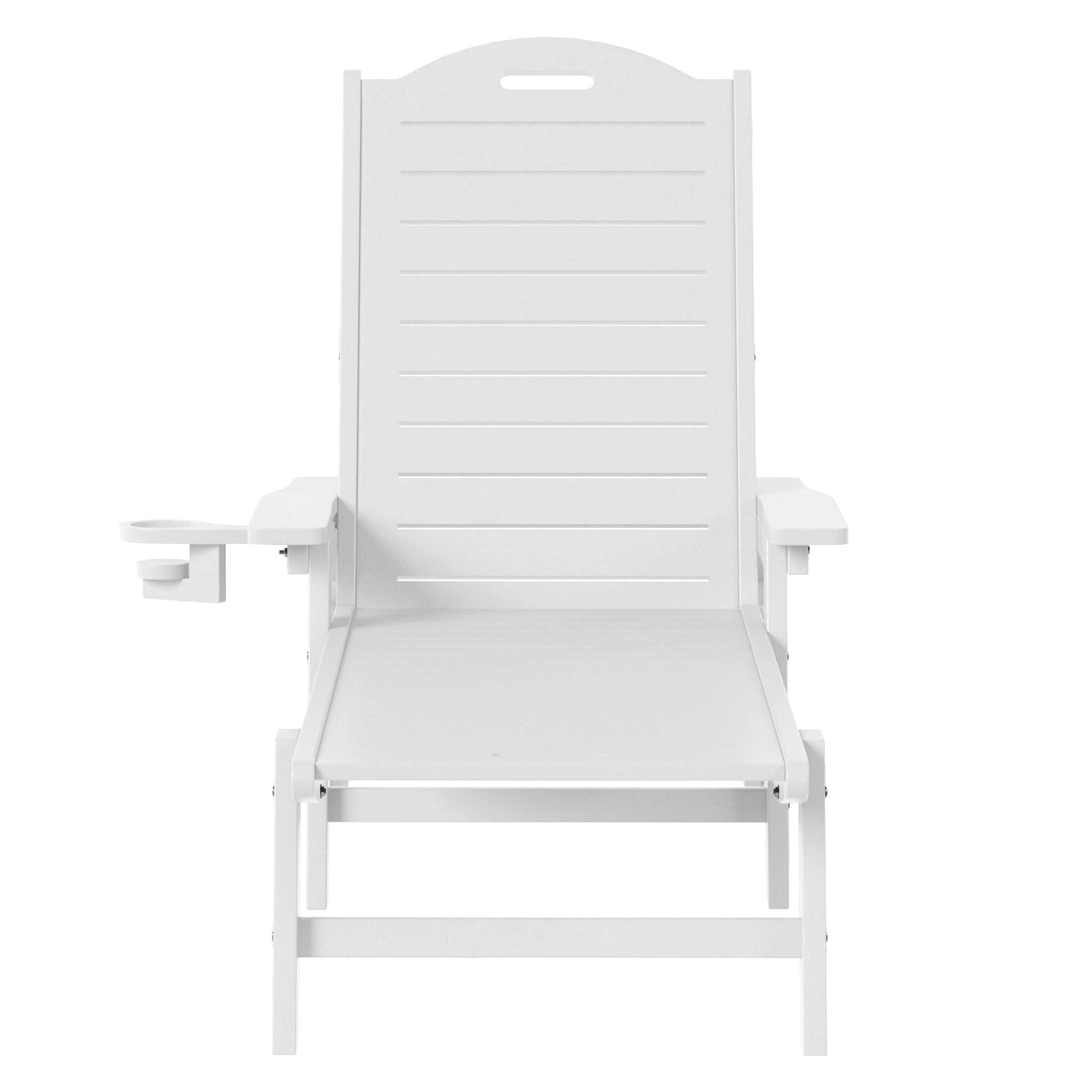 Santa Barbara Reclining Chaise Lounge with Cup Holder and Wheels
