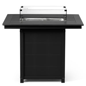 Sedona Rectangular 34" X 46" Counter Fire Pit Table