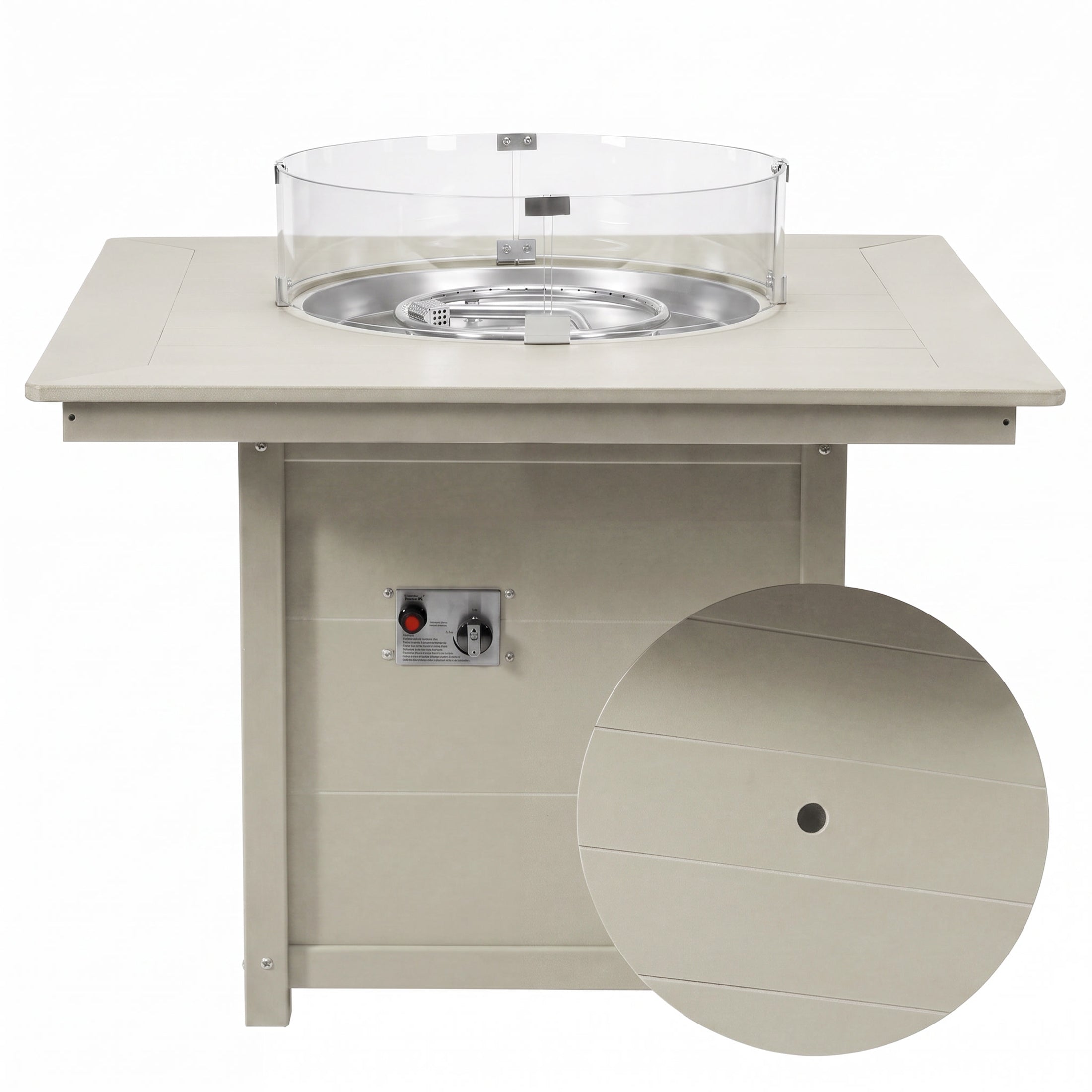 Sedona Square 42" Dining Fire Pit Table