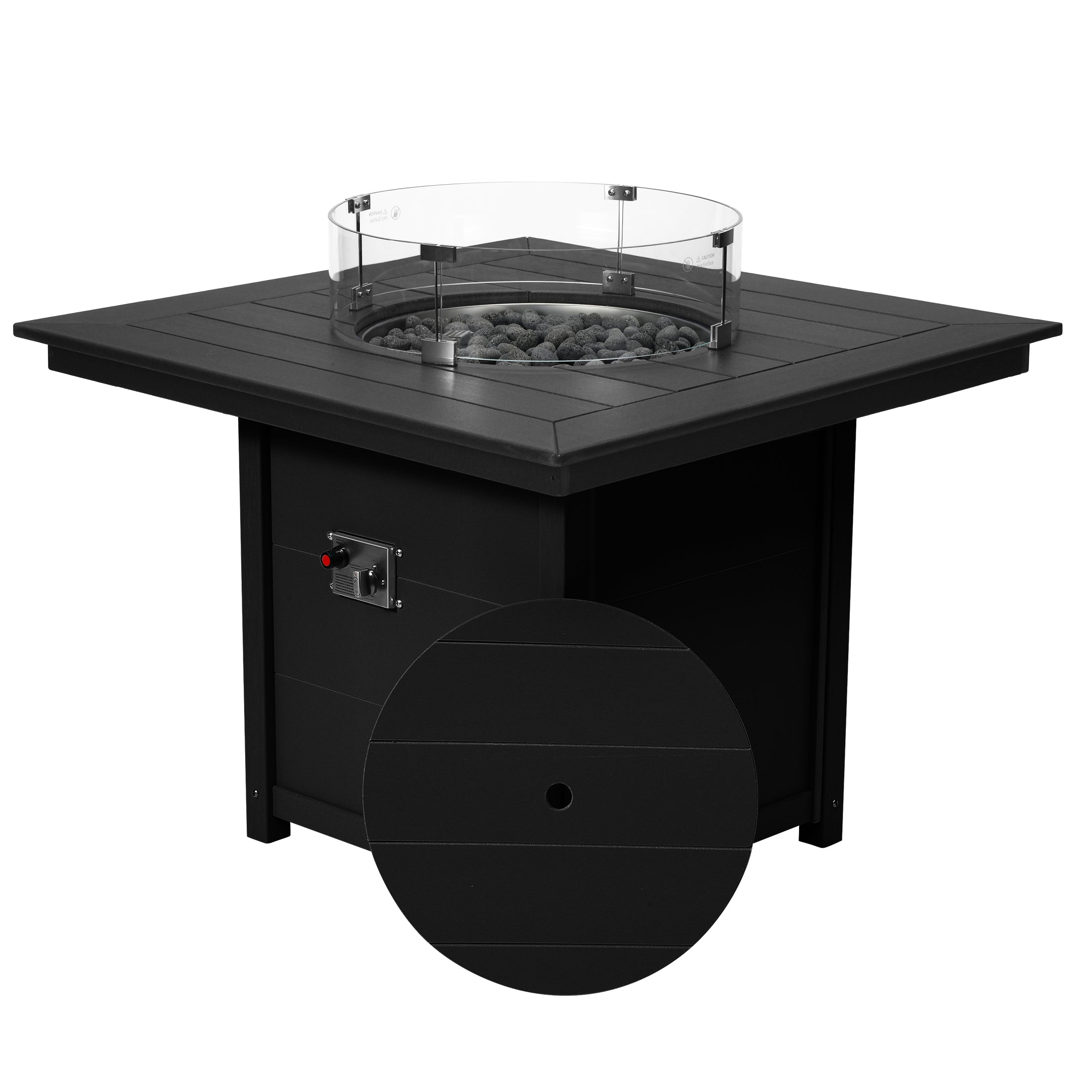 Sedona Square 42" Dining Fire Pit Table