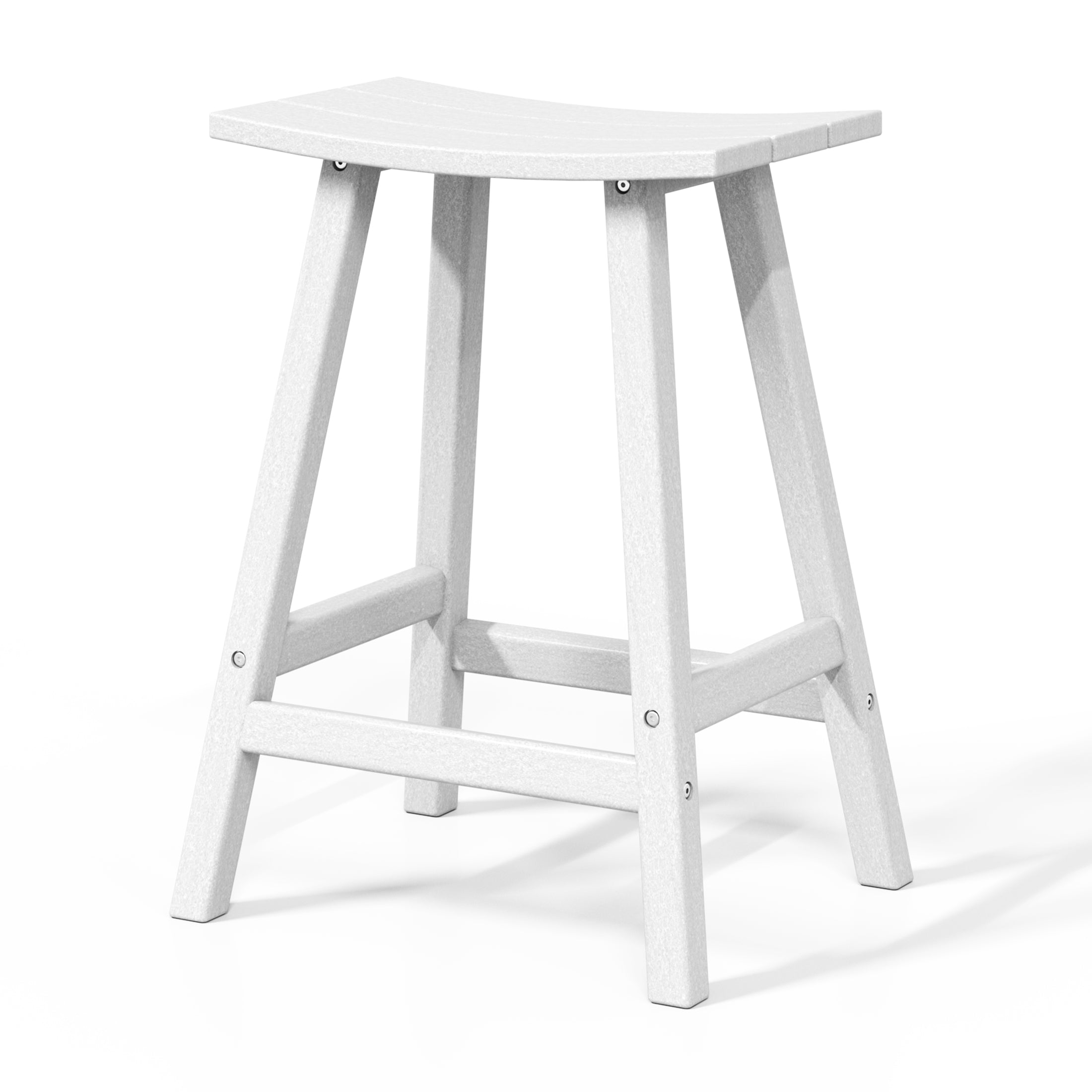 Stockholm All-Weather Outdoor Saddle Counter Stool (24" Height)