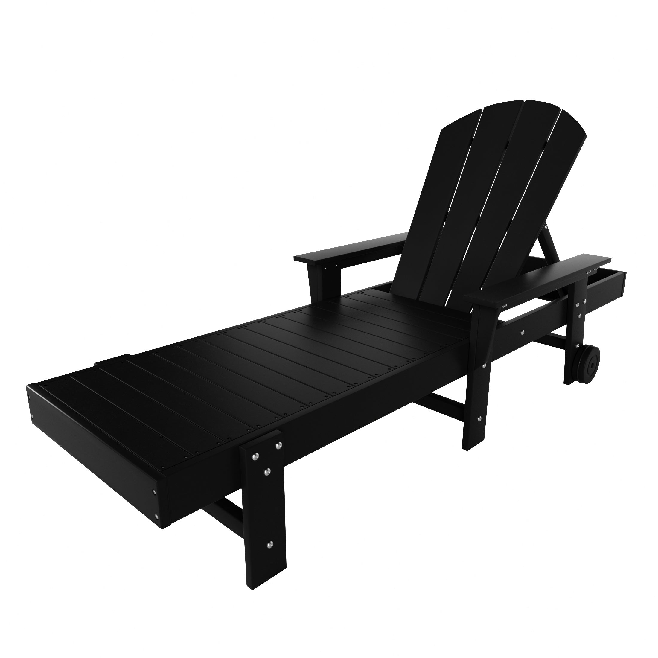 Chatham All-Weather Outdoor Adirondack Reclining Sun Lounger With Arms Rests & Wheels