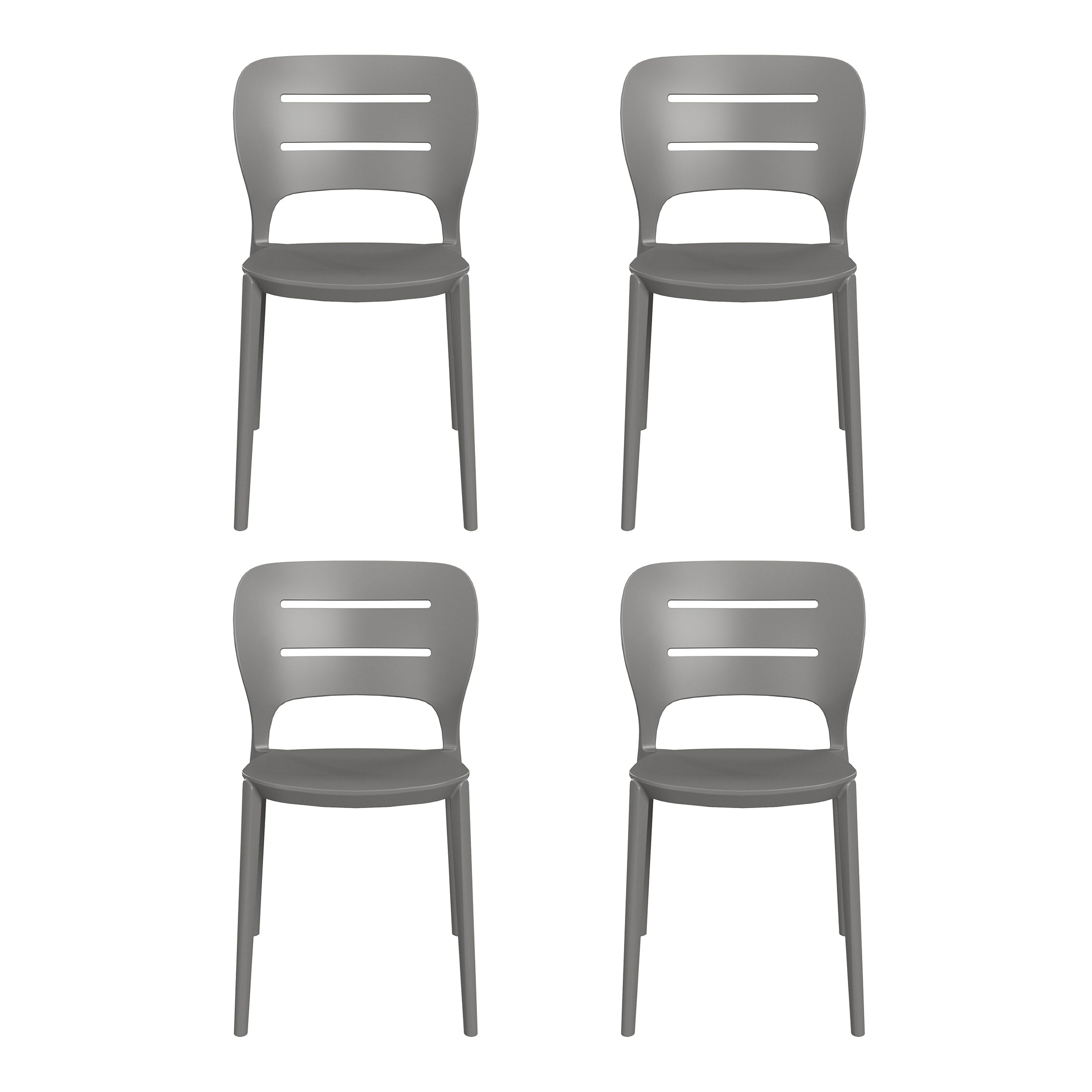 Patio Stacking Dining Side Chair (Set of 4)