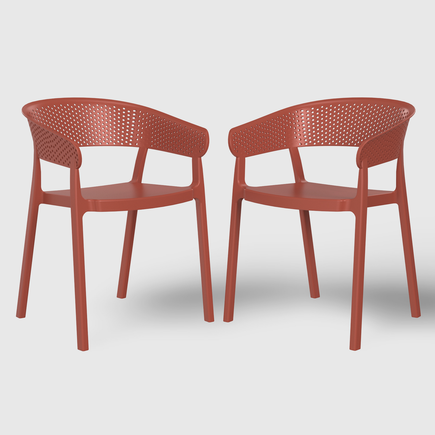 POLYTRENDS™ Copenhagen Luftig All-Weather Indoor/Outdoor Stackable Dining Armchair (Set of 2)