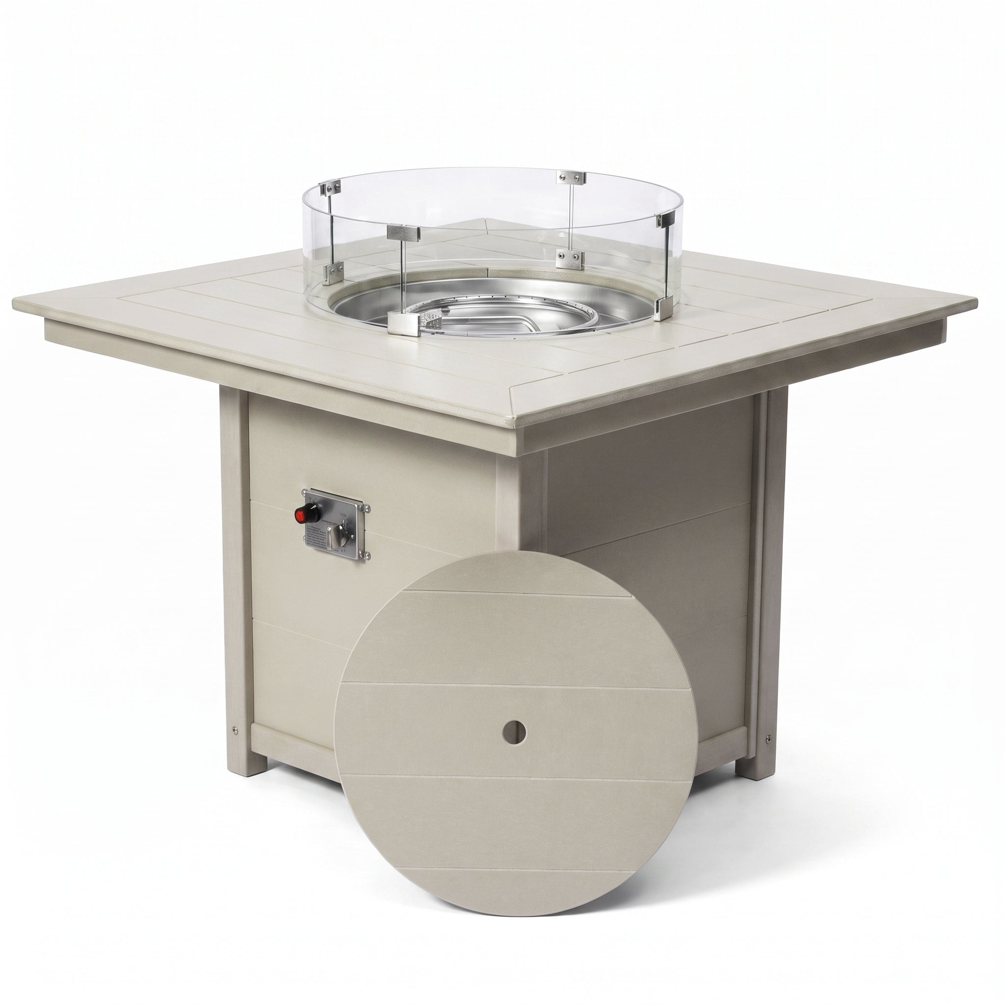 Sedona Square 42" Dining Fire Pit Table
