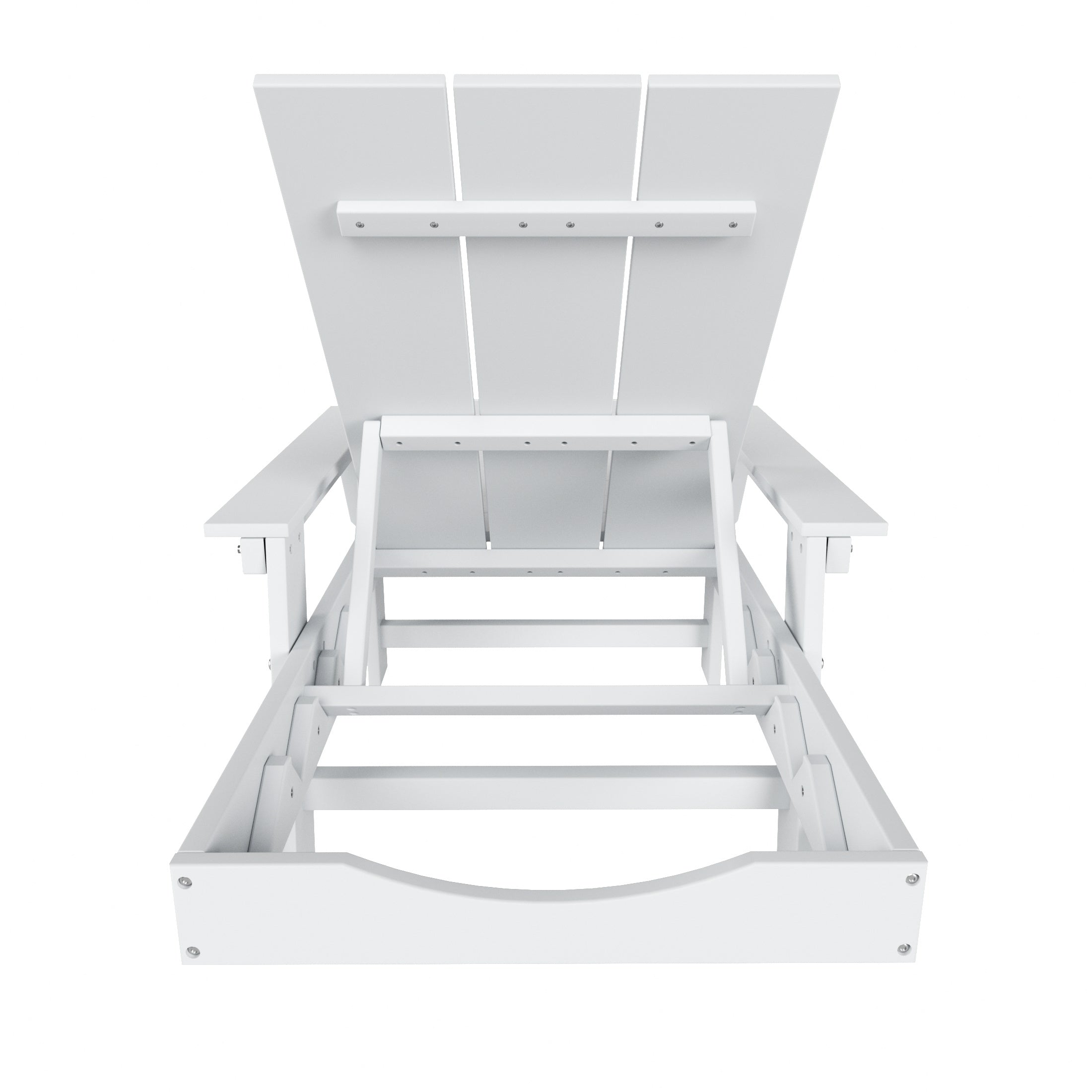 Malibu Modern All-Weather Outdoor Reclining Sun Lounger With Arm Rests & Wheels