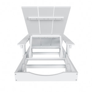 Malibu Modern All-Weather Outdoor Reclining Sun Lounger With Arm Rests & Wheels