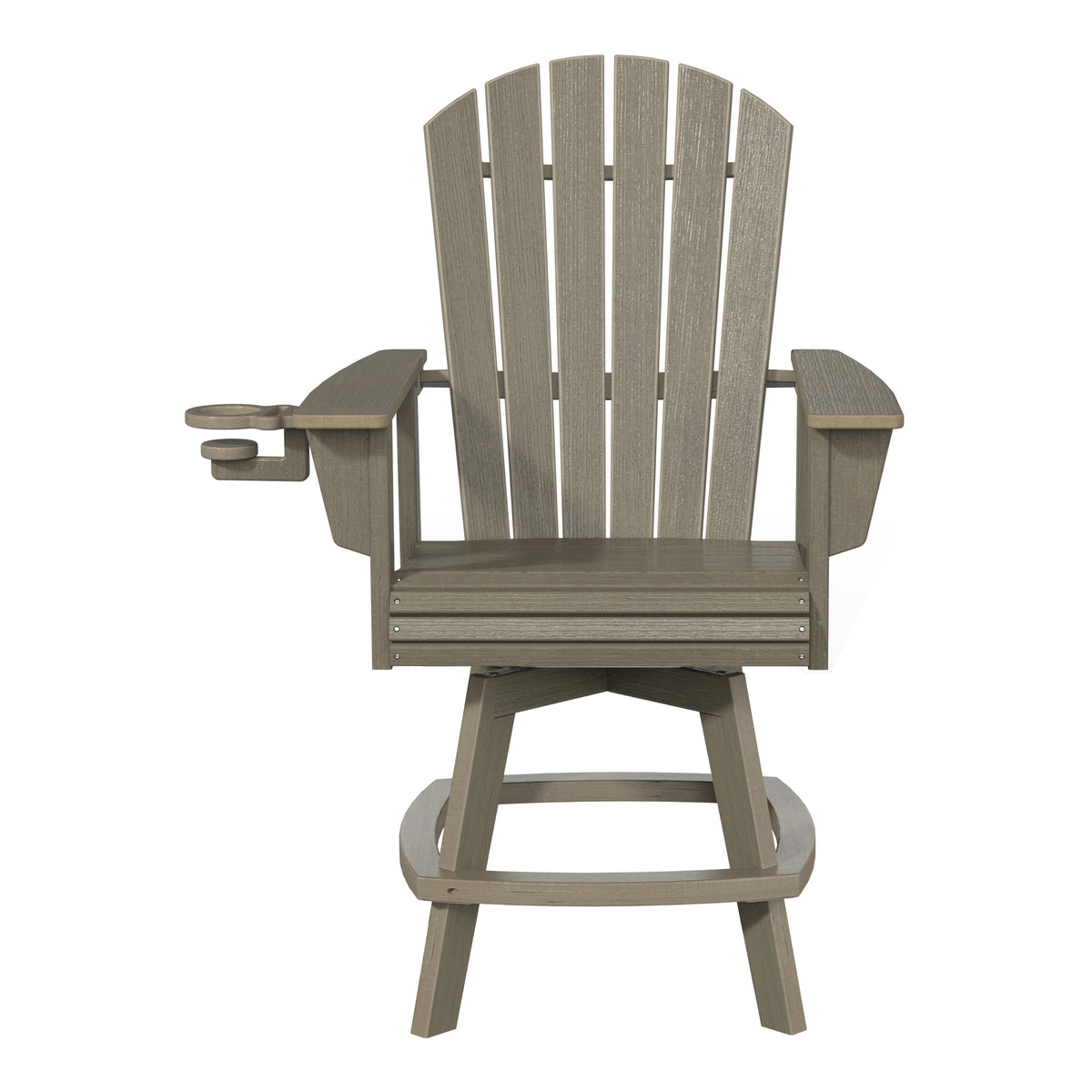 Heritage Ridge Adirondack Swivel Counter Chair With Cup Holder